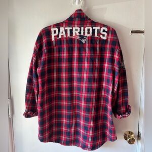 XL PATRIOTS RED FLANNEL